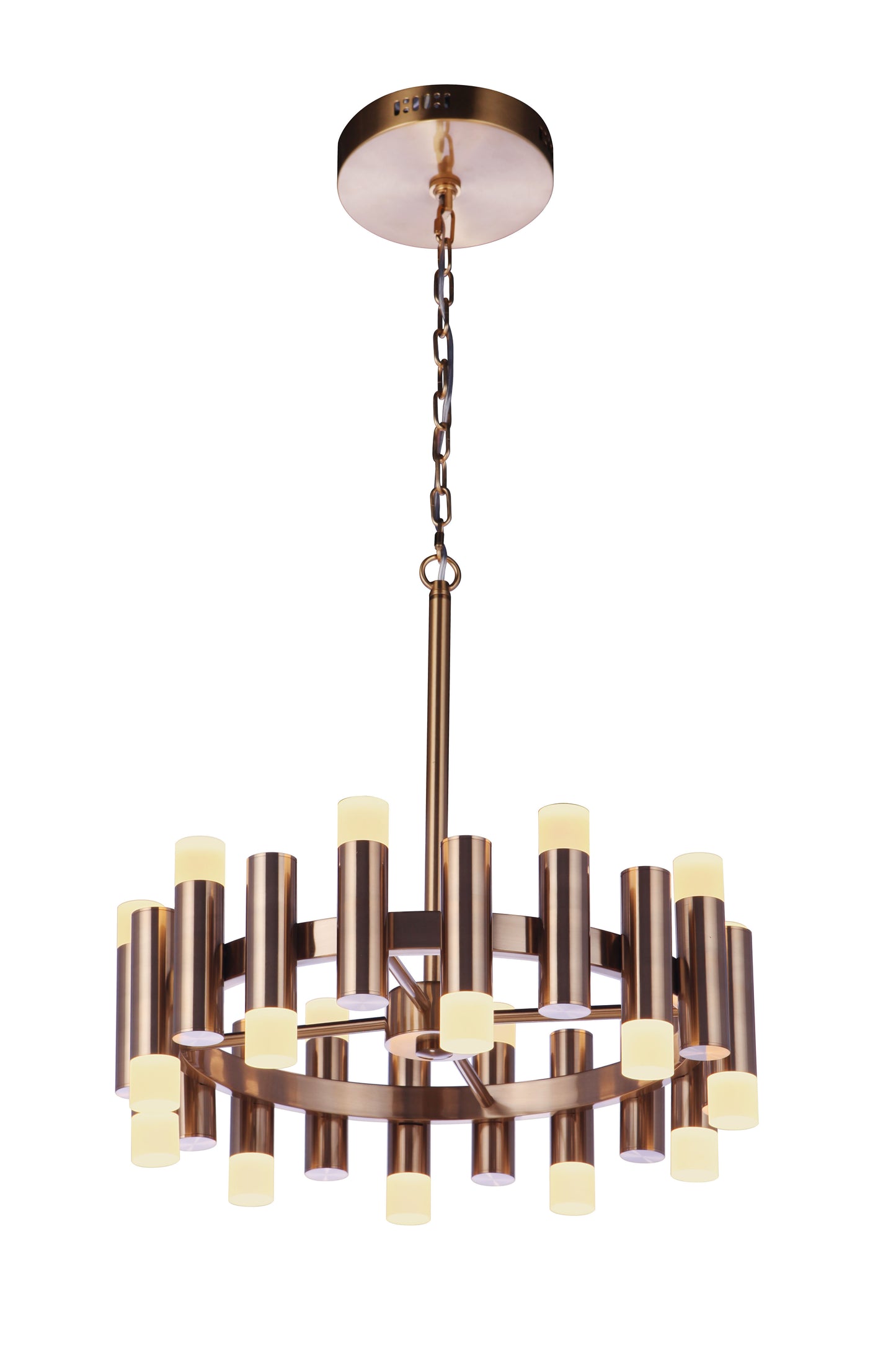 57520-SB-LED - Simple Lux 2 Light 20" Wide Chandelier - Satin Brass