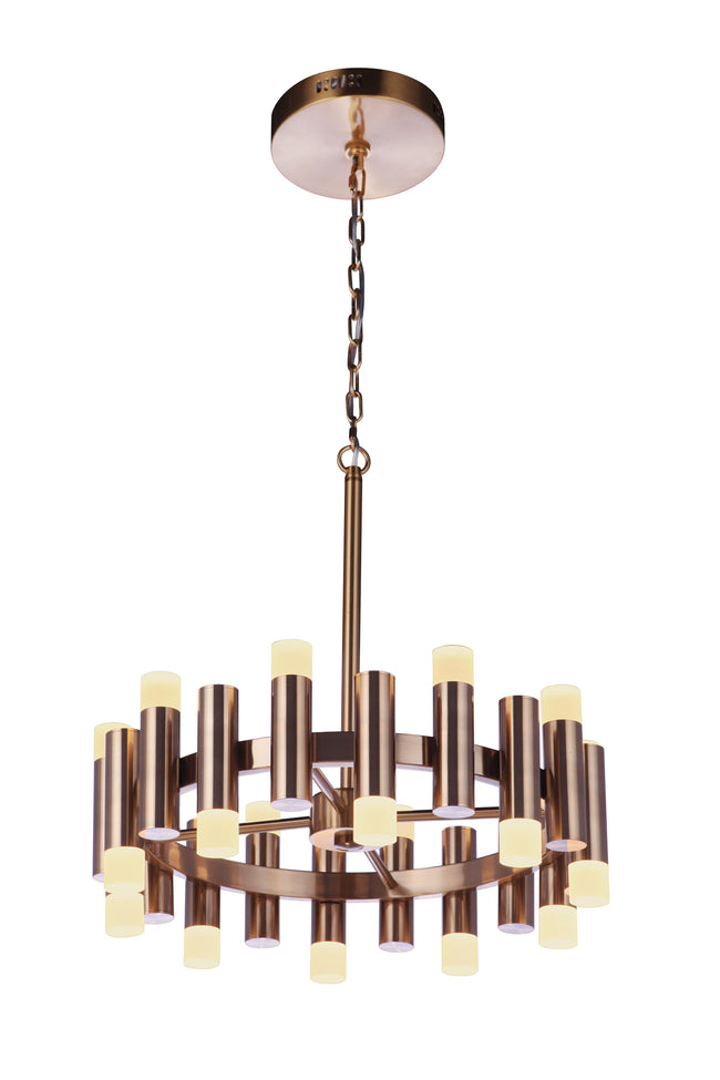 57520-SB-LED - Simple Lux 2 Light 20" Wide Chandelier - Satin Brass