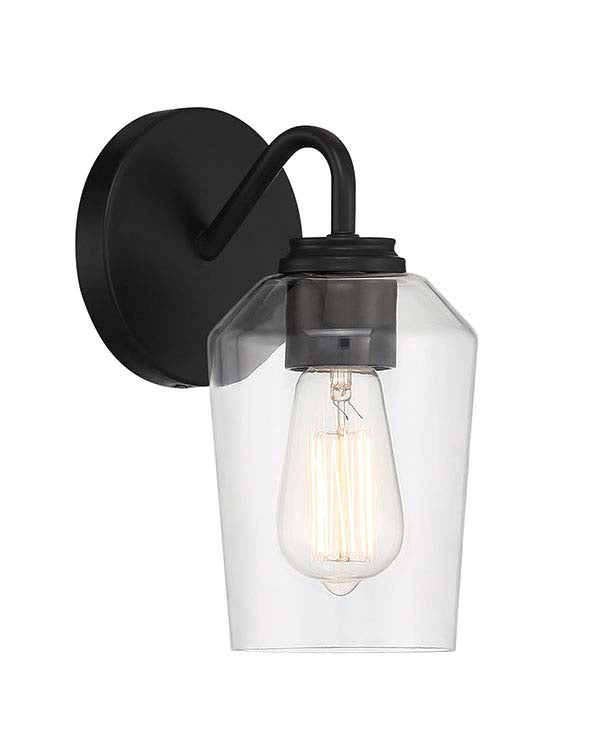 56101-FB - Shayna 1 Light 10.75" High Wall Sconce - Flat Black
