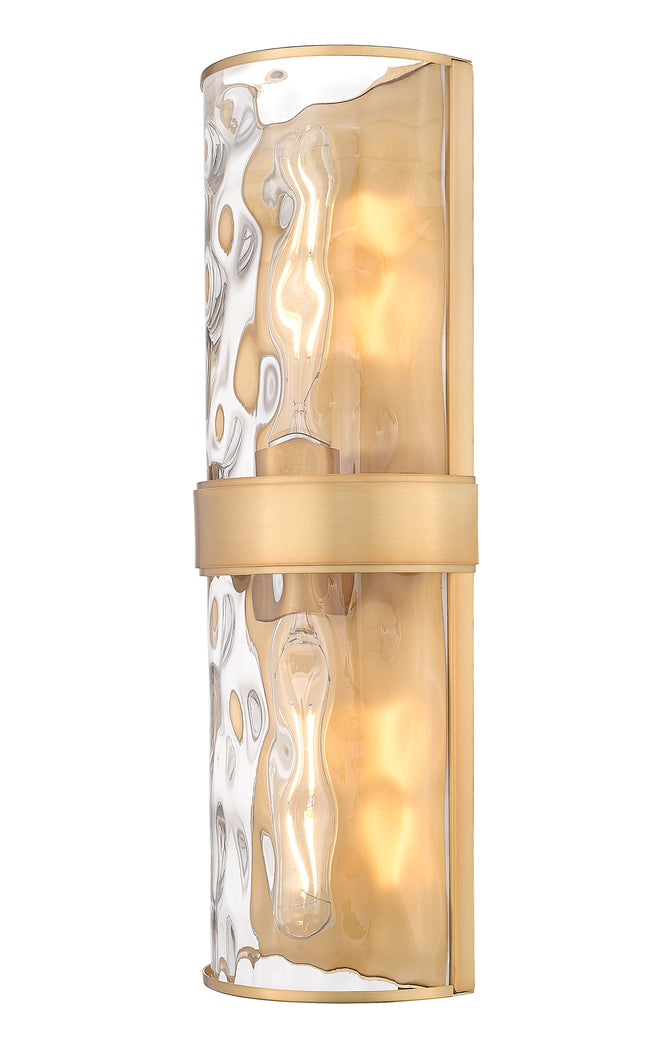 3053-2SL-RB - Meridian 2 Light Wall 18" Sconce - Rubbed Brass