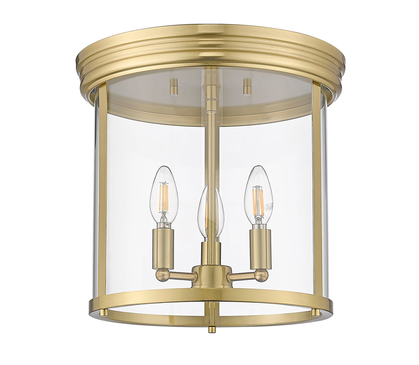 742F13-LG - Thayer 3 Light Flush 13" Mount - Luxe Gold