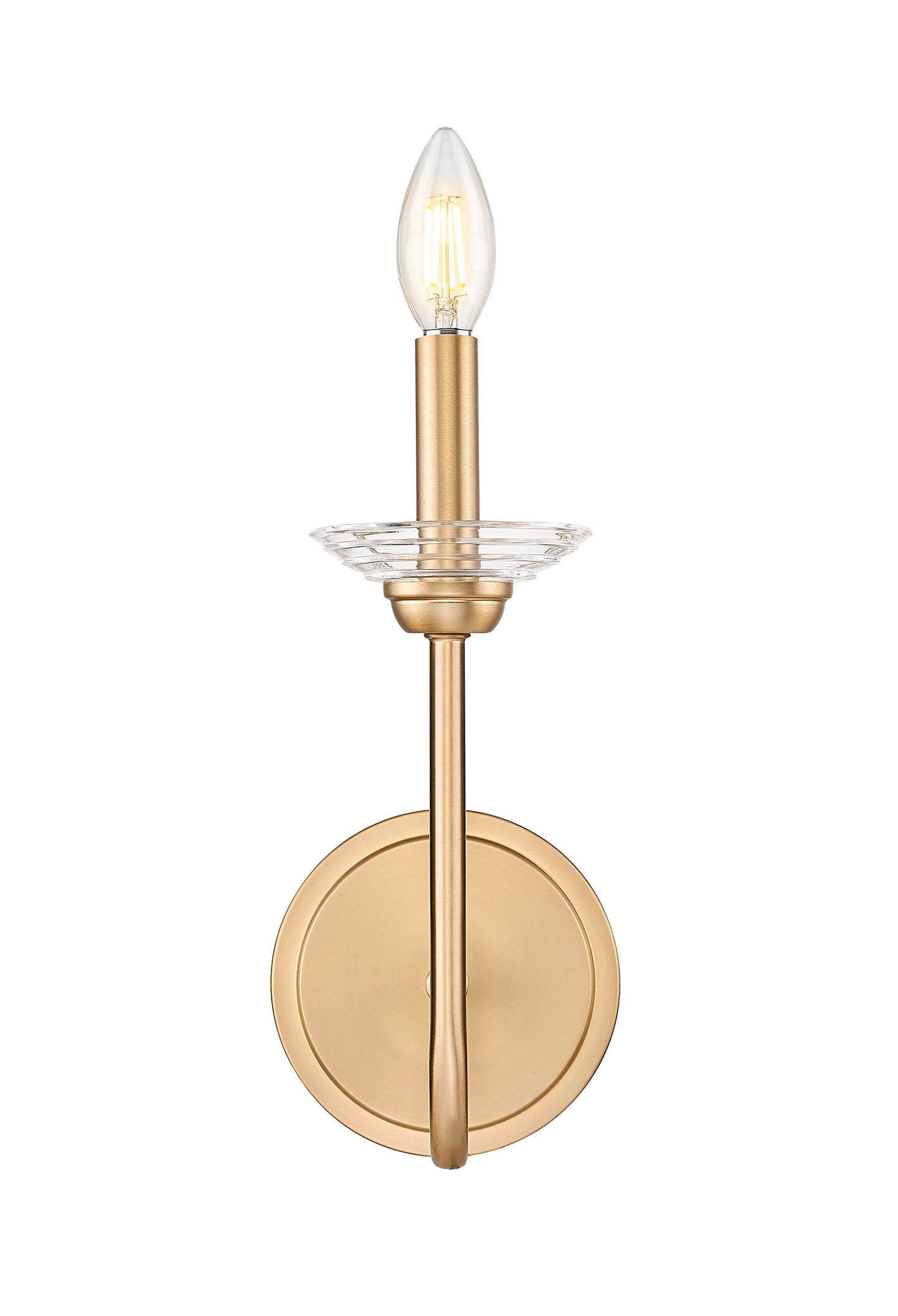 352-1S-MGLD - Allistair 1 Light Wall 12" Sconce - Modern Gold