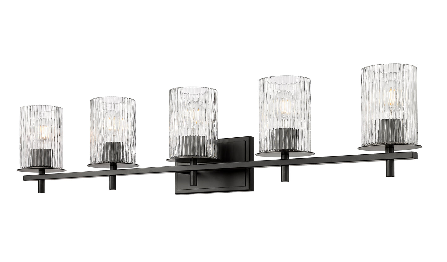 1949-5V-MB - Grayson 5 Light 40" Vanity - Matte Black
