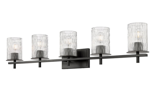1949-5V-MB - Grayson 5 Light 40" Vanity - Matte Black