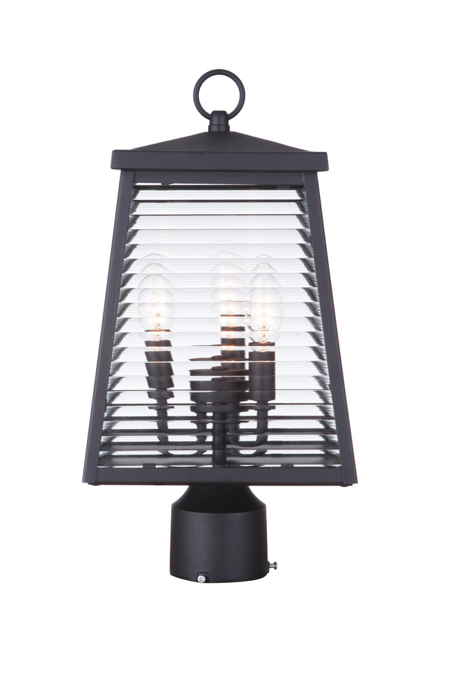 ZA4115-MN - Armstrong 3 Light 16" High Post Mount - Midnight