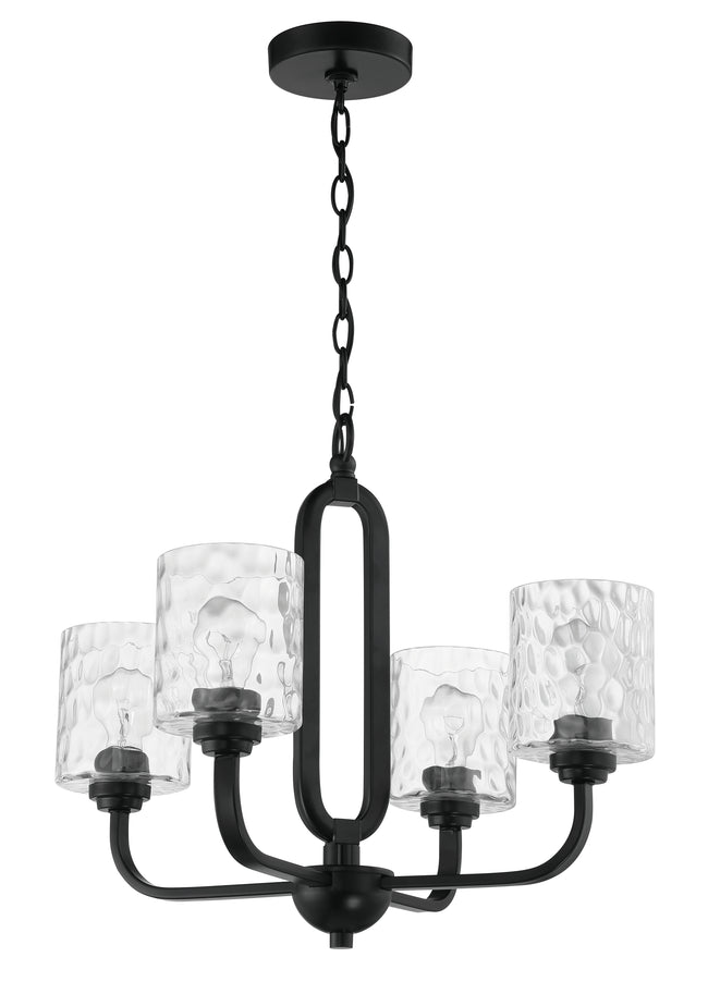 54224-FB - Collins 4 Light 24" Wide Chandelier - Flat Black