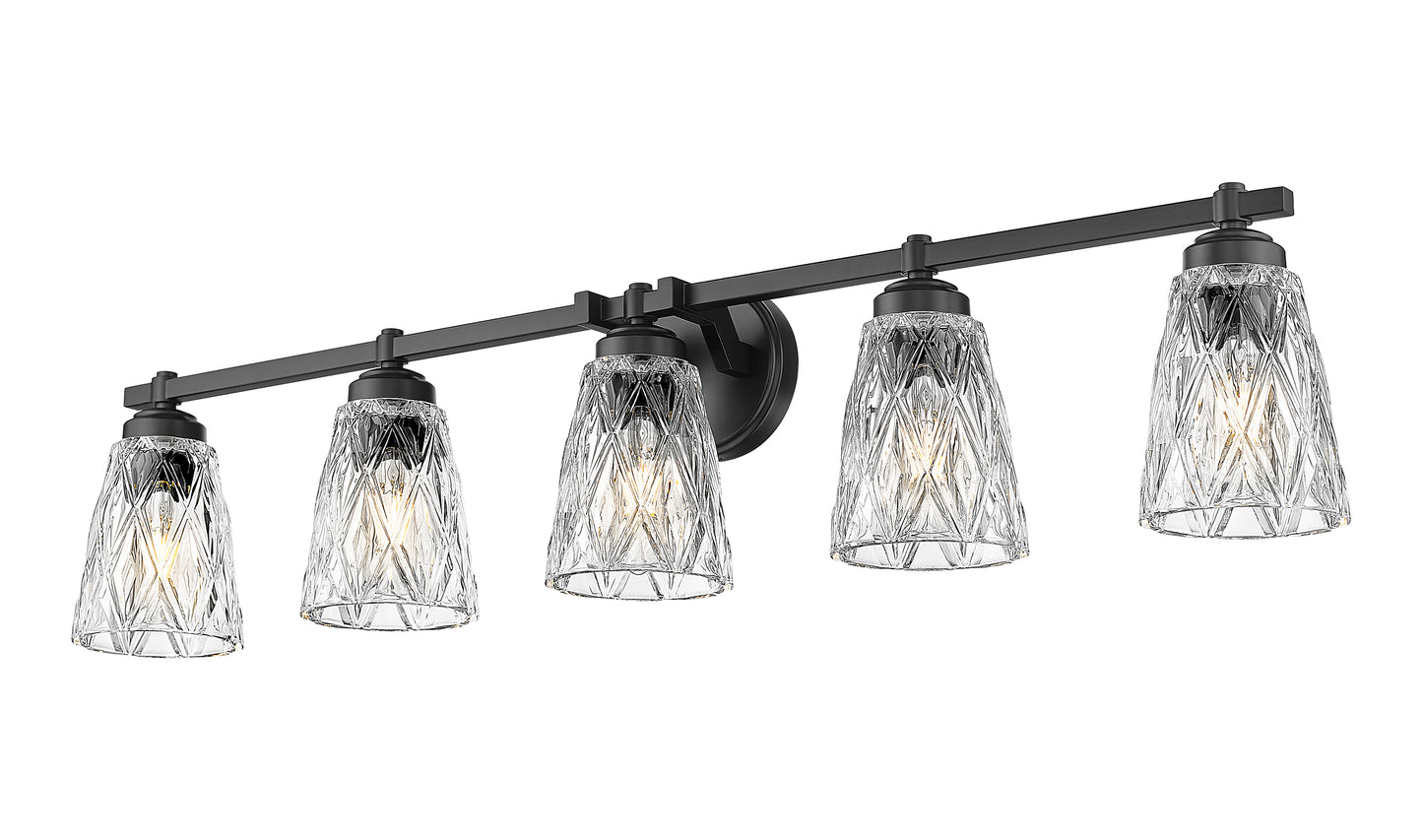 1960-5V-MB - Andree 5 Light 40" Vanity - Matte Black