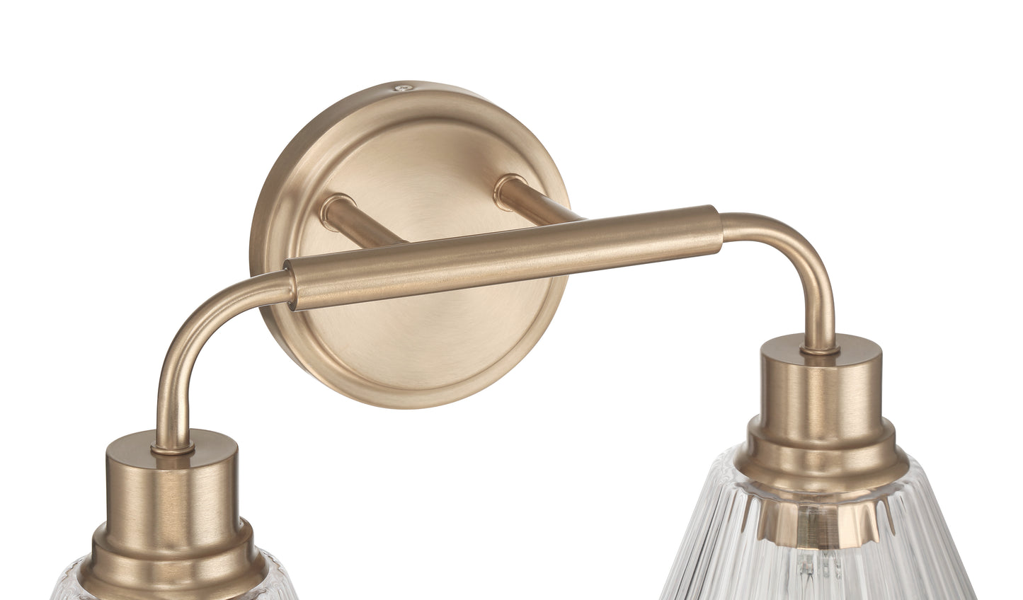 61102-CPZ - Pleated 2 Light 17" Wide Vanity Light - Premium Bronze