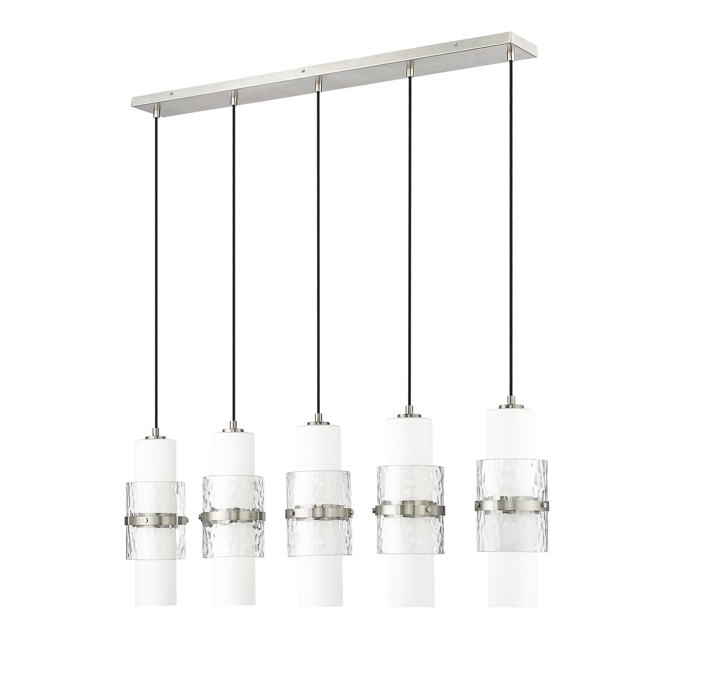 1946P-5L-BN - Cayden 5 Light Linear 42" Chandelier - Brushed Nickel