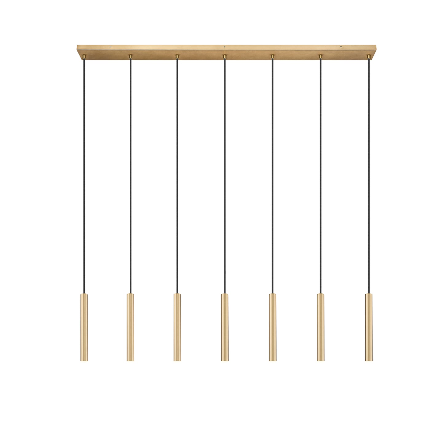 919MP12-7L-MGLD-LED - Forest 7 Light Linear 54" Chandelier - Modern Gold