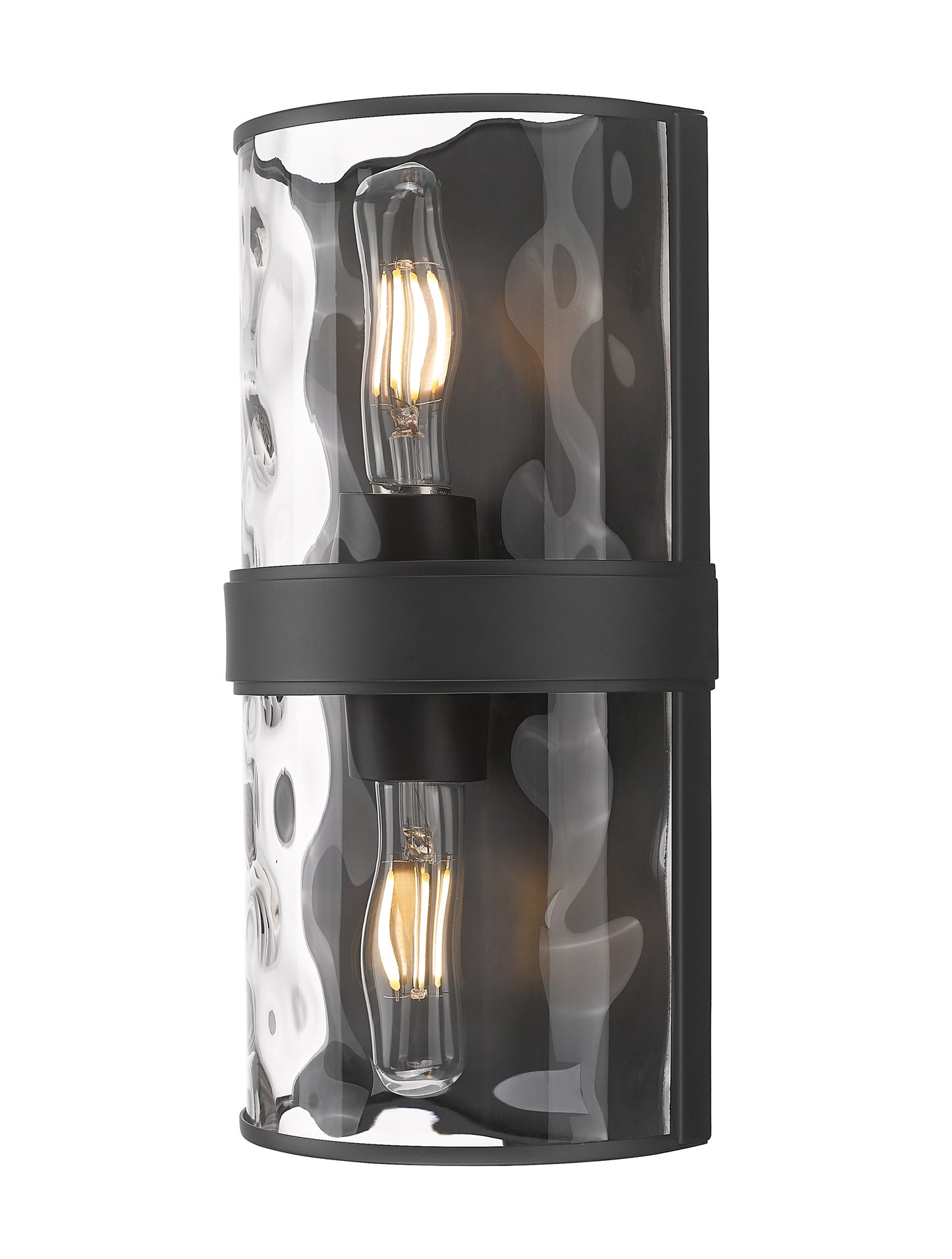 3053-2SS-MB - Meridian 2 Light Wall 12" Sconce - Matte Black