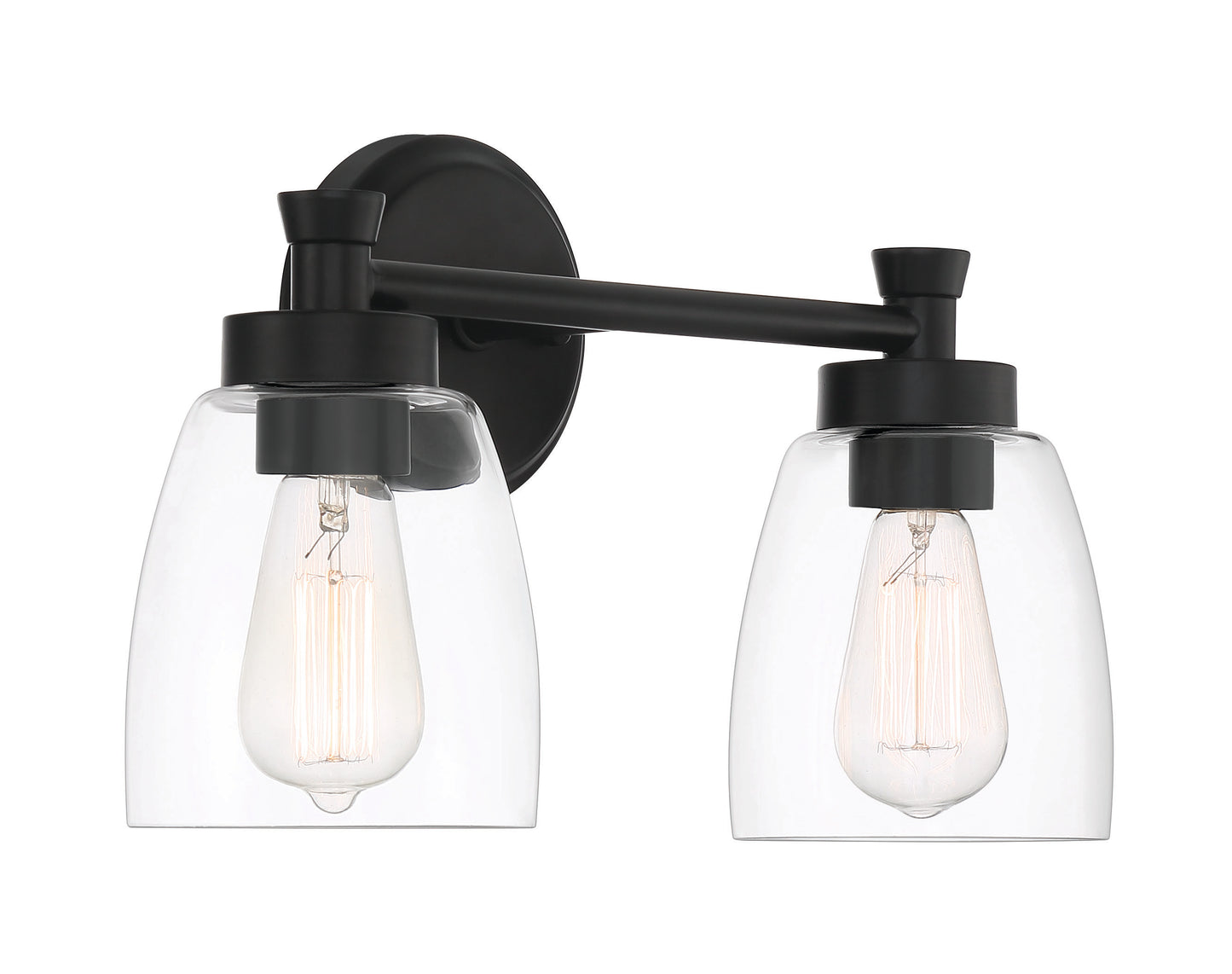 12716FB2 - Henning 2 Light 16" Wide Vanity Light - Flat Black