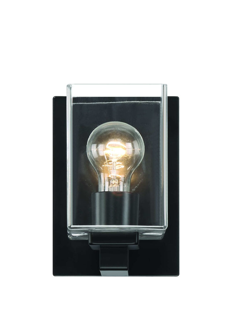 18506FB1 - McClane 1 Light 8" High Wall Sconce - Flat Black