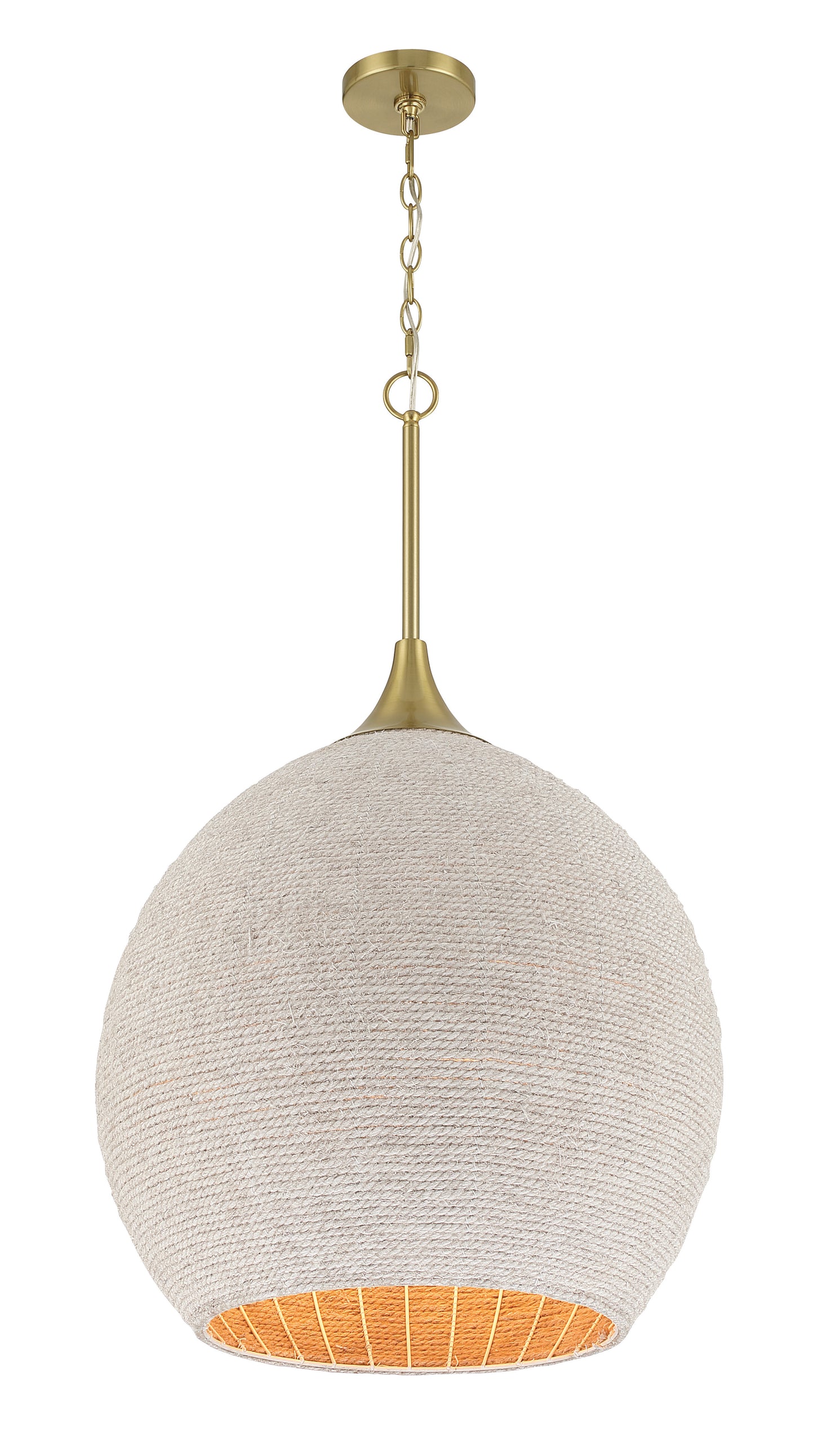 61393W-SB - Keira 3 Light 21" Wide Pendant - Satin Brass