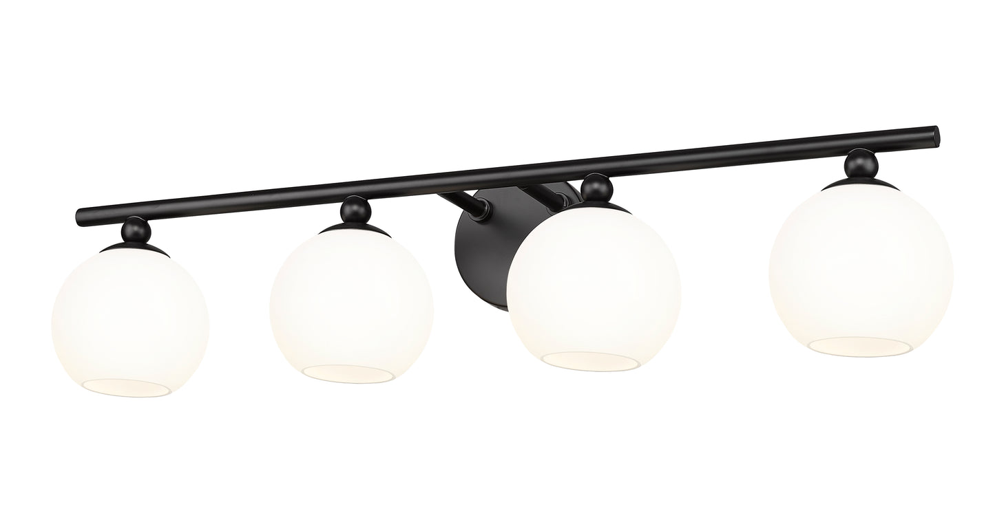 1100-4V-MB - Neoma 4 Light 30" Vanity - Matte Black