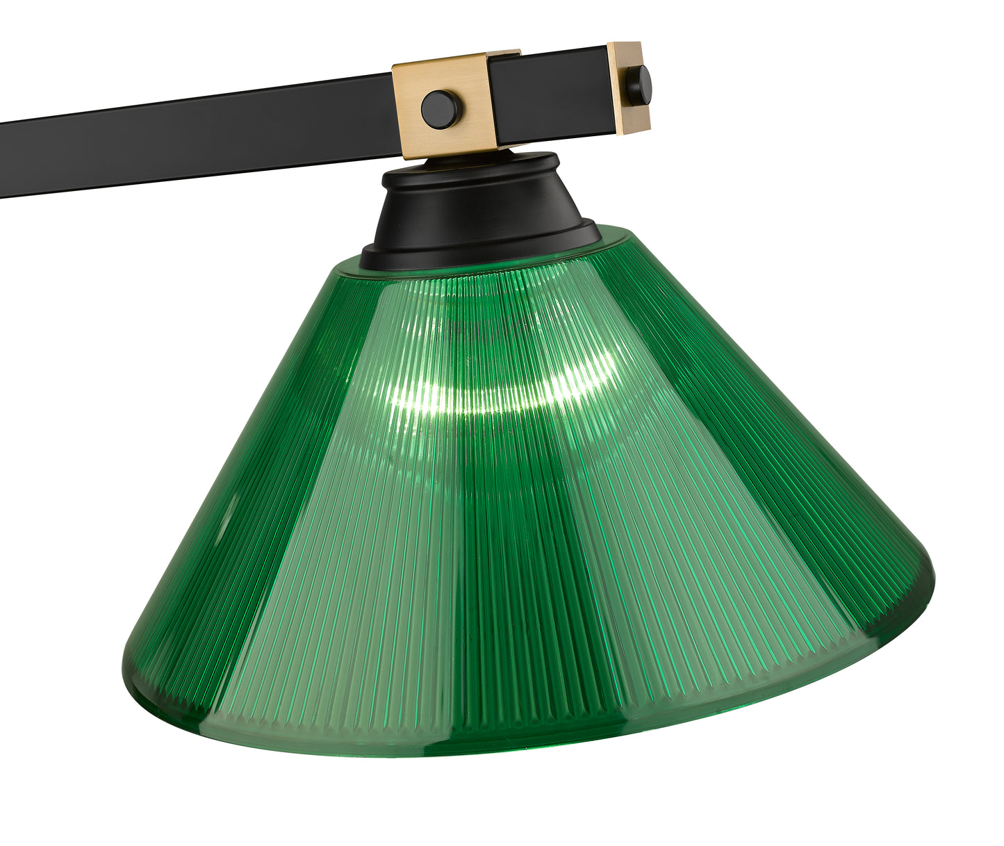 1955-3MB-RB-ARG - Bronte 3 Light 53" Billiard - Matte Black / Rubbed Brass