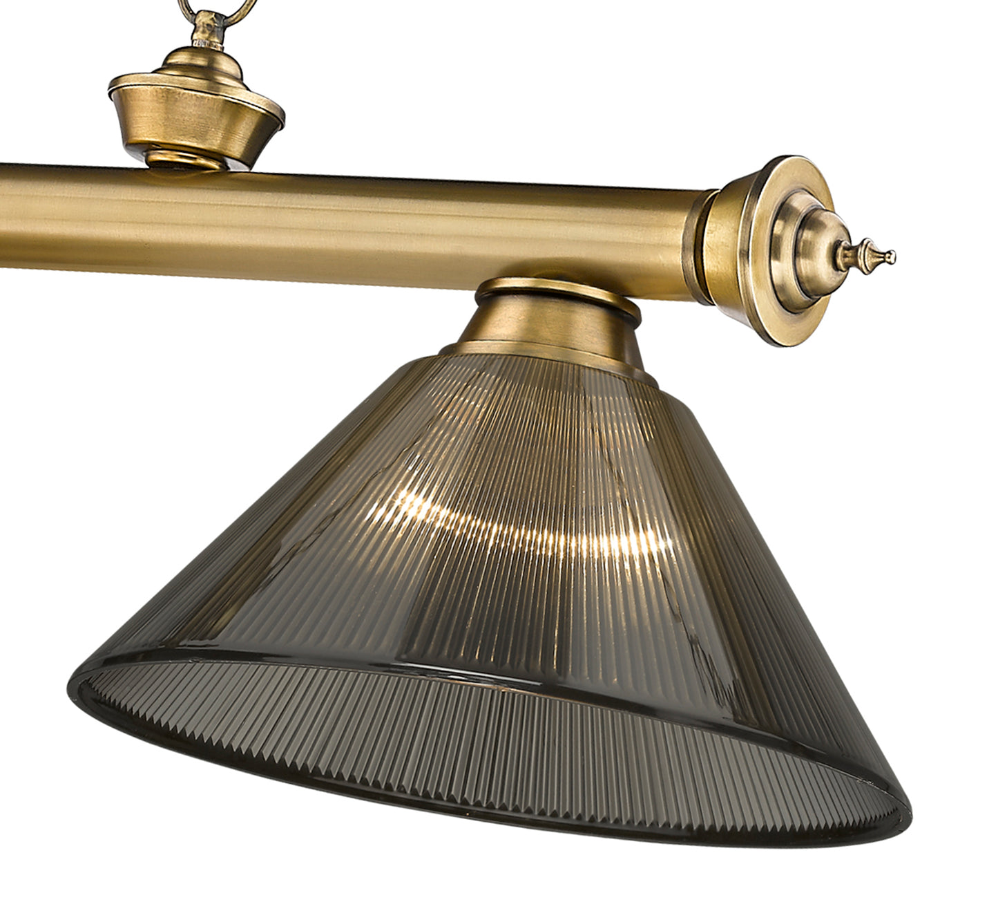 2306-3RB-ARS - Cordon 3 Light 57" Billiard - Rubbed Brass