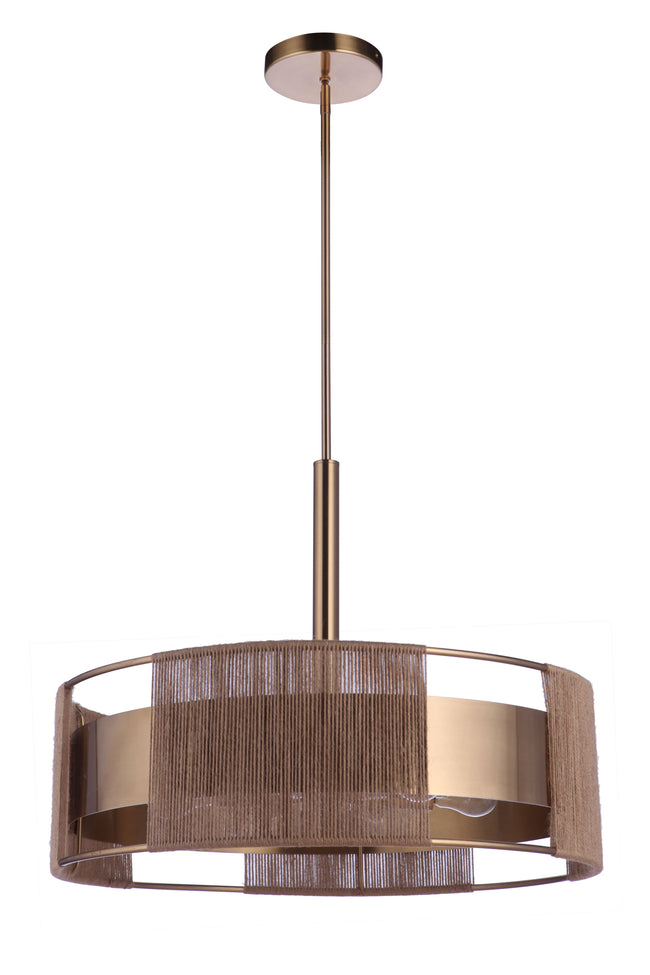59096-SB - Kensey 6 Light 24" Wide Pendant - Satin Brass