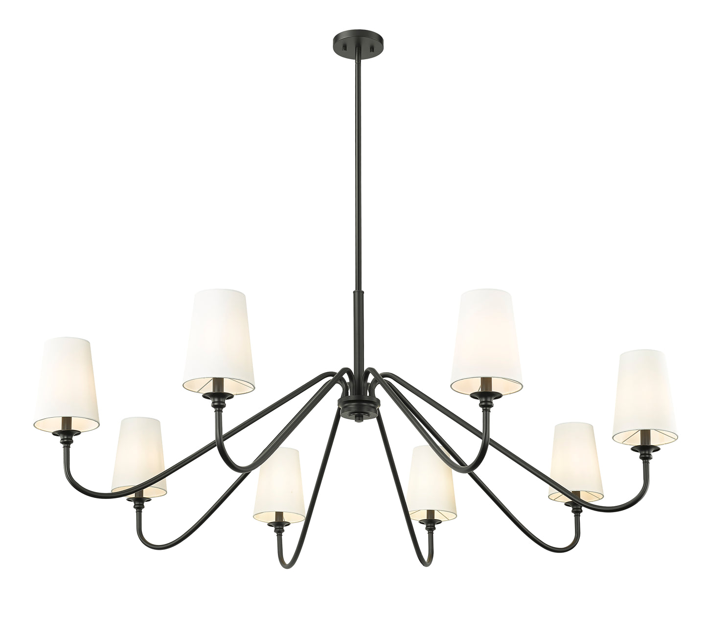 7509-8-60MB - Gianna 8 Light 60" Chandelier - Matte Black