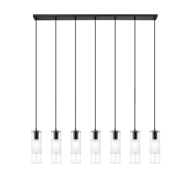 824P-7L-MB - Alton 7 Light Linear 54" Chandelier - Matte Black