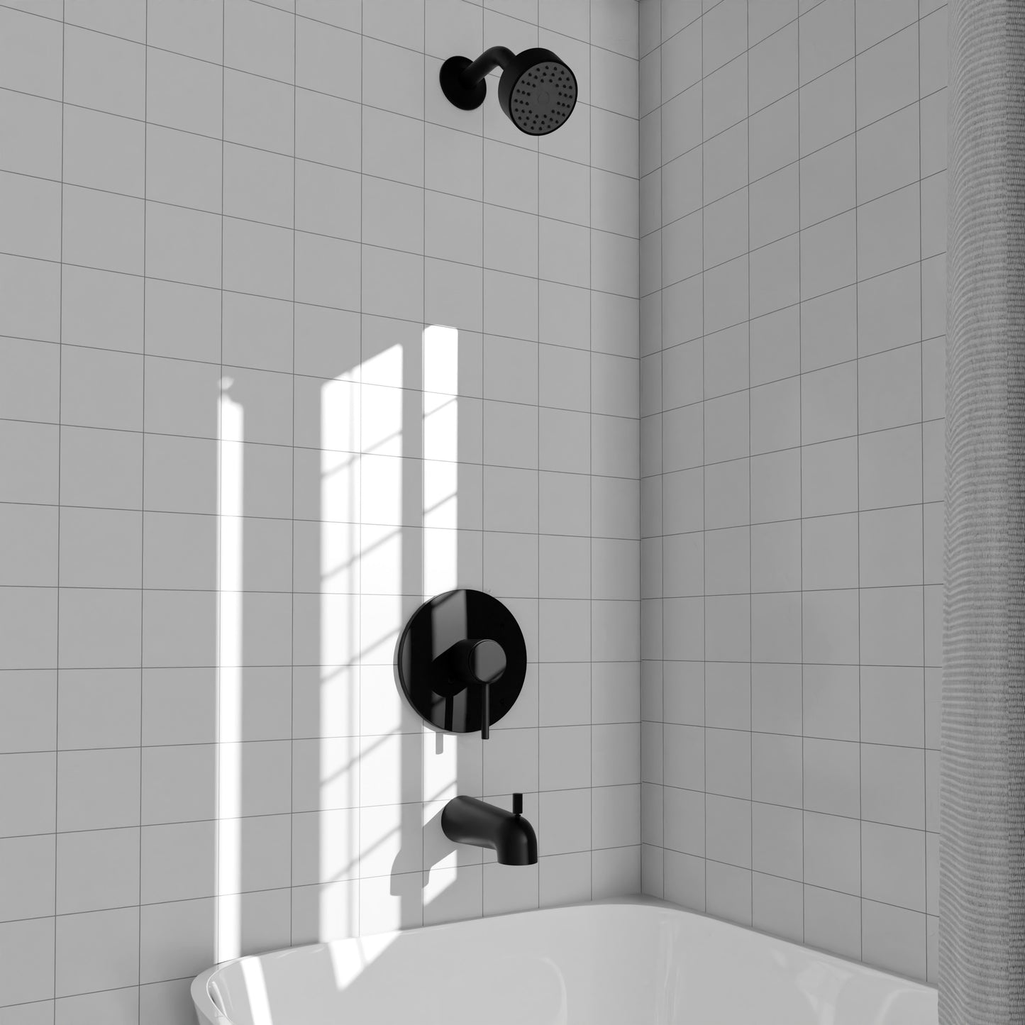 RBCN1-SHS-MB - Rubicon Elegant Shower System in Matte Black