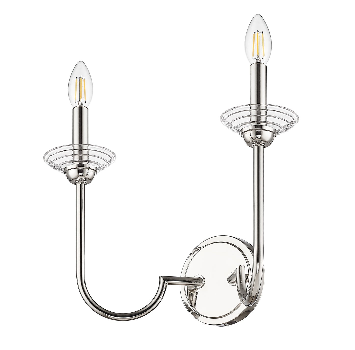 352-2S-PN - Allistair 2 Light Wall 12" Sconce - Polished Nickel
