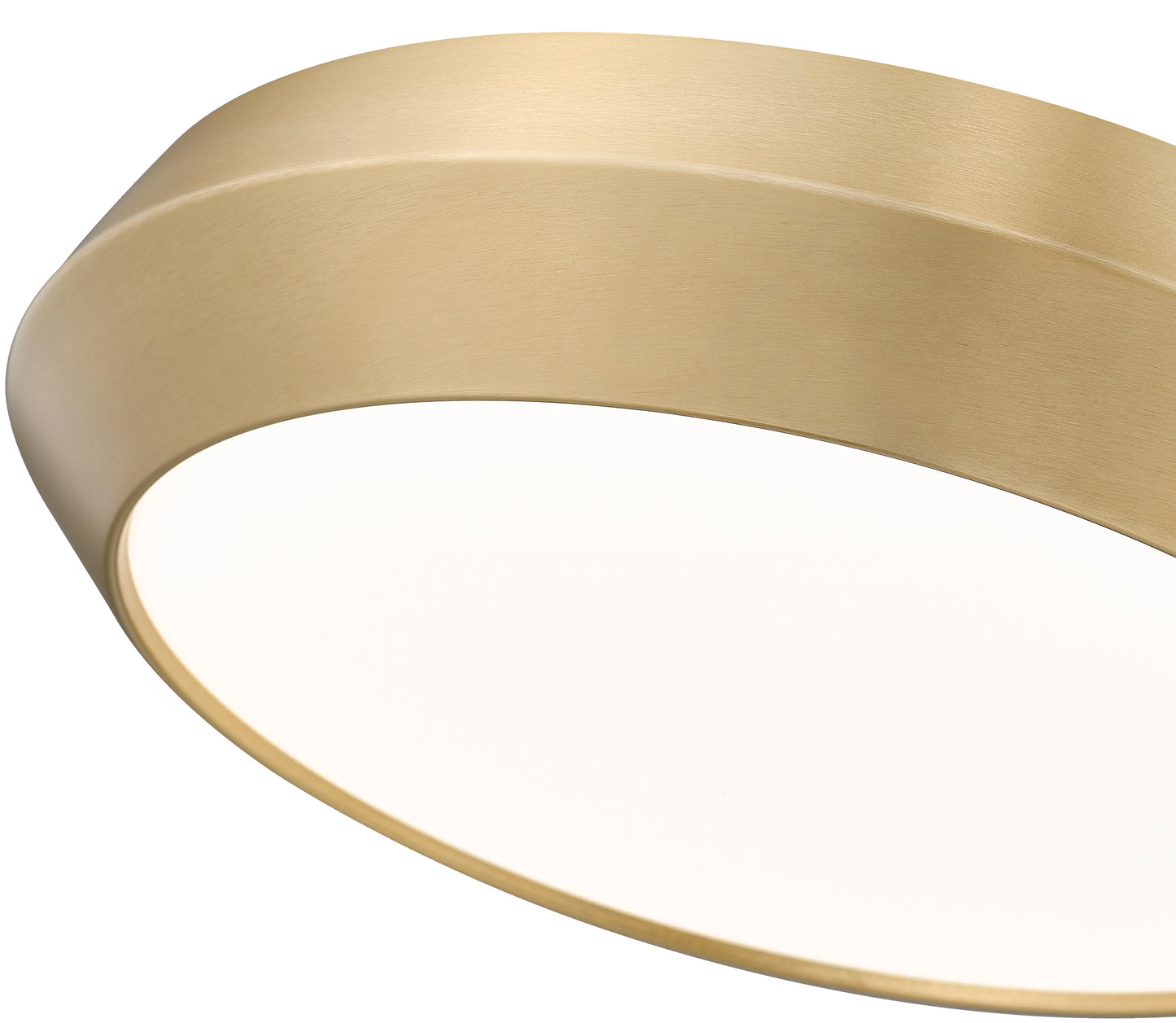 7701F16-MGLD-LED - Quasars 1 Light Flush 16" Mount - Modern Gold