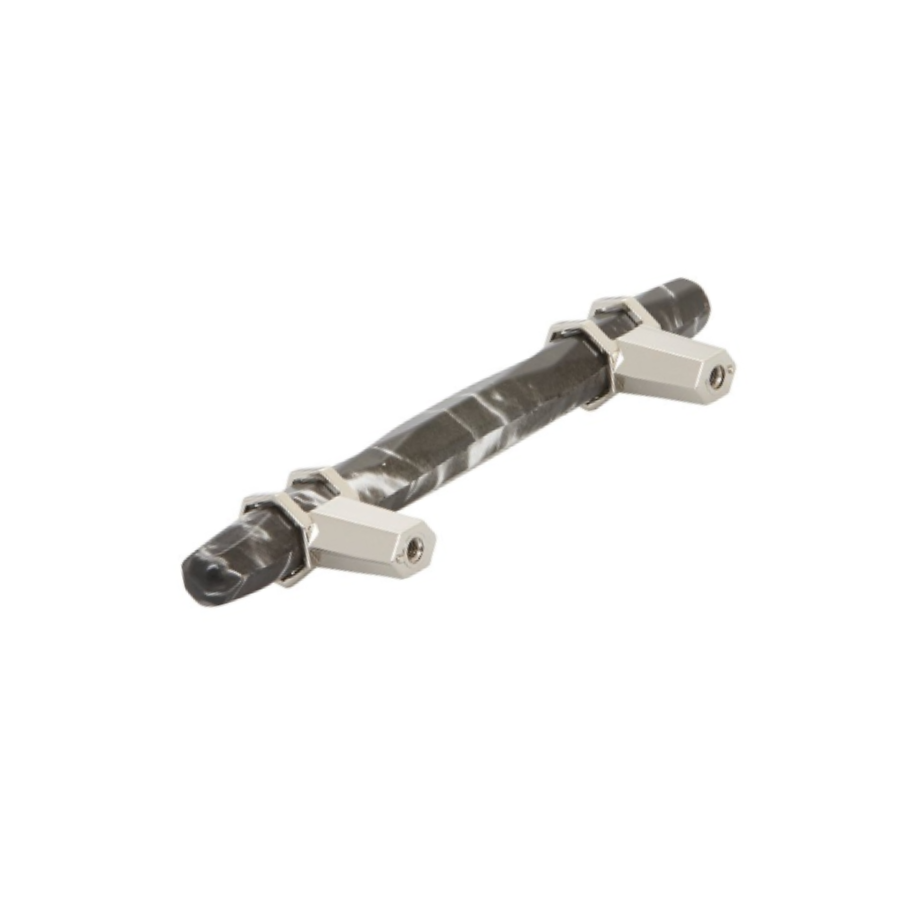 BP36648MBKPN - 3-3/4" Centers Pull - Satin Nickel and Marble Black