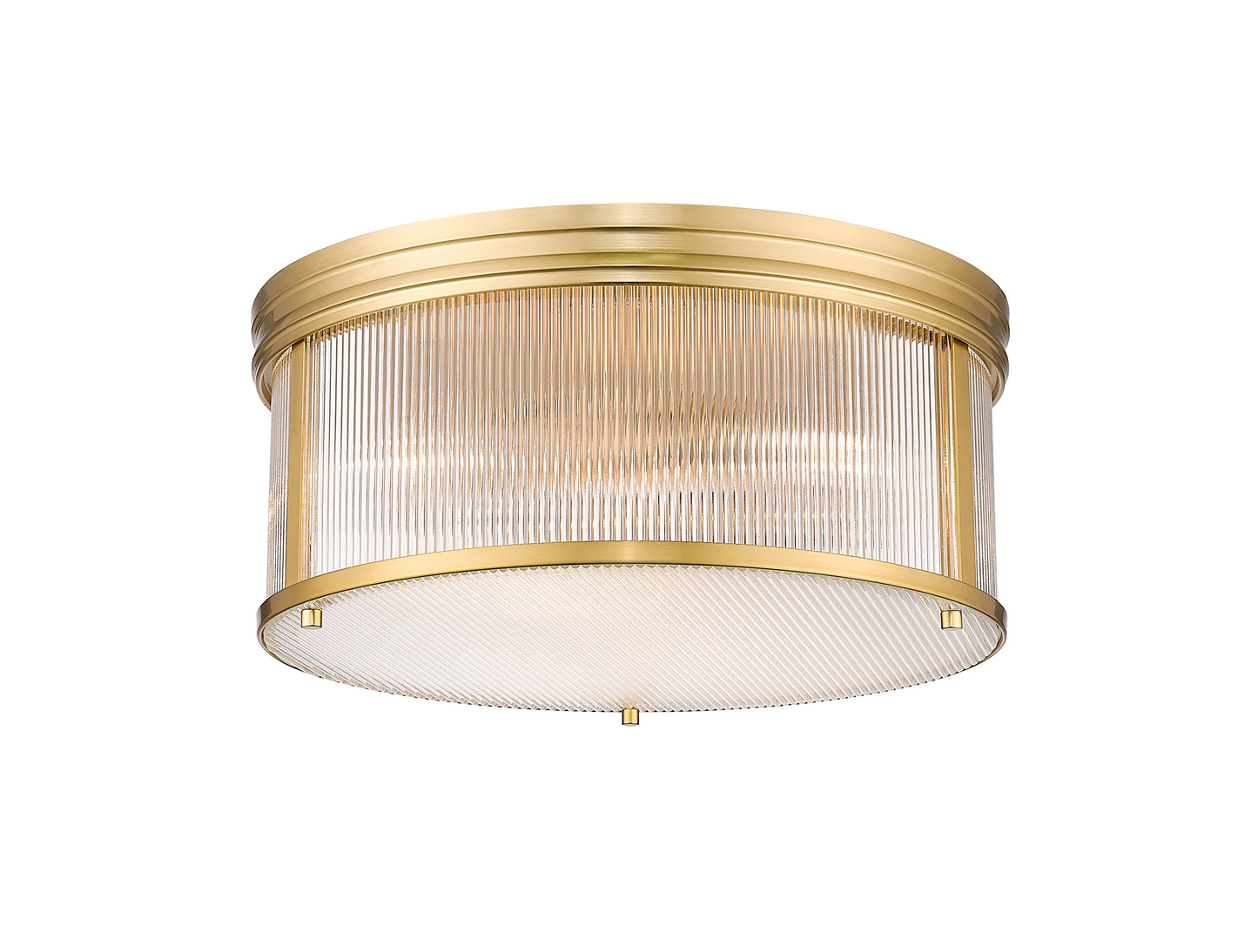 7504FR18-MGLD - Carnaby 4 Light Flush 18" Mount - Modern Gold