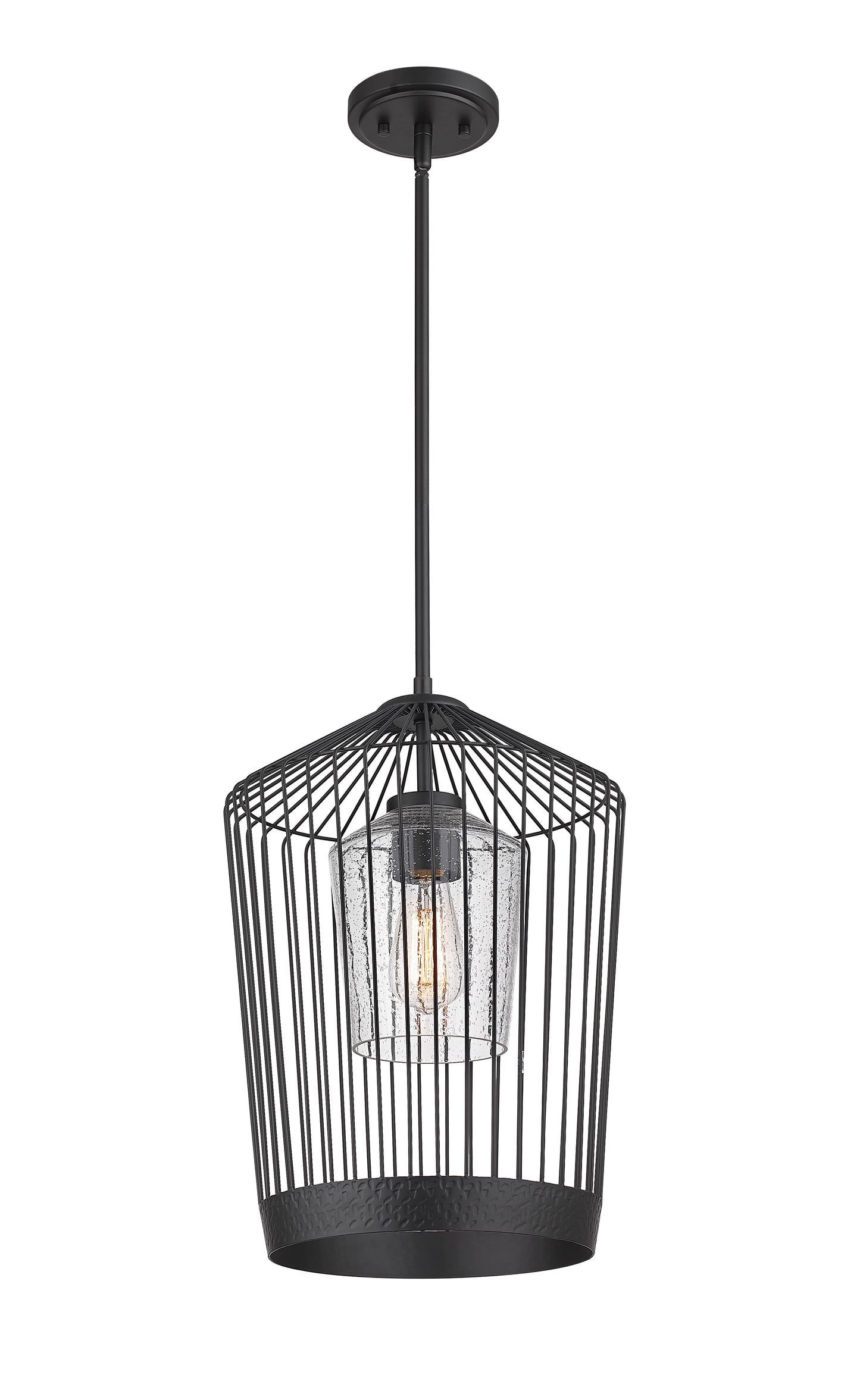 342P13-MB - Lido 1 Light 13" Pendant - Matte Black