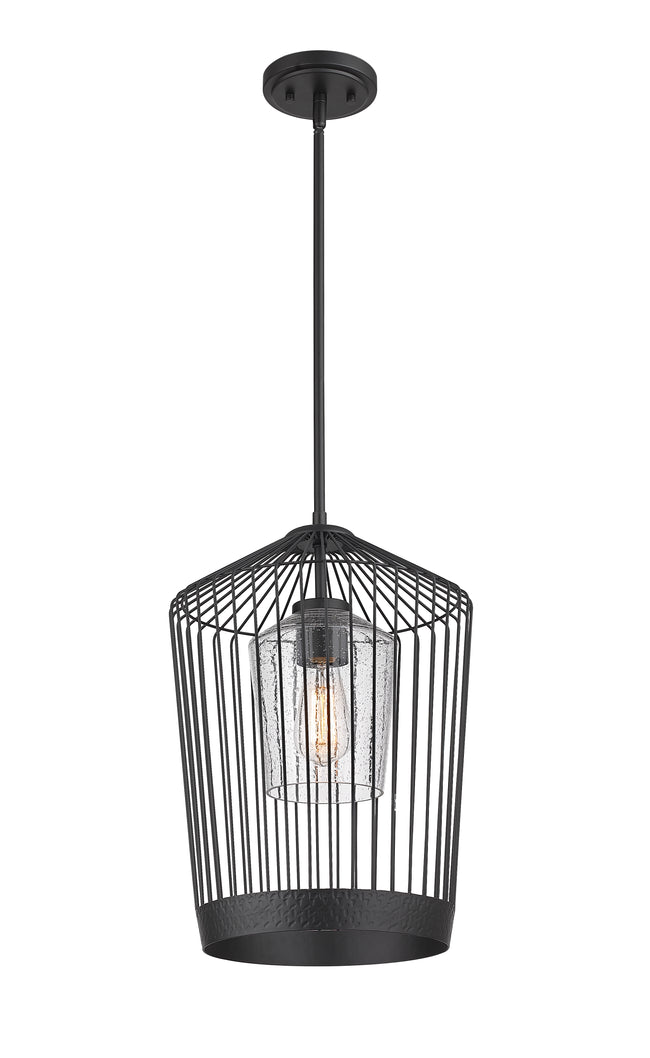 342P13-MB - Lido 1 Light 13" Pendant - Matte Black