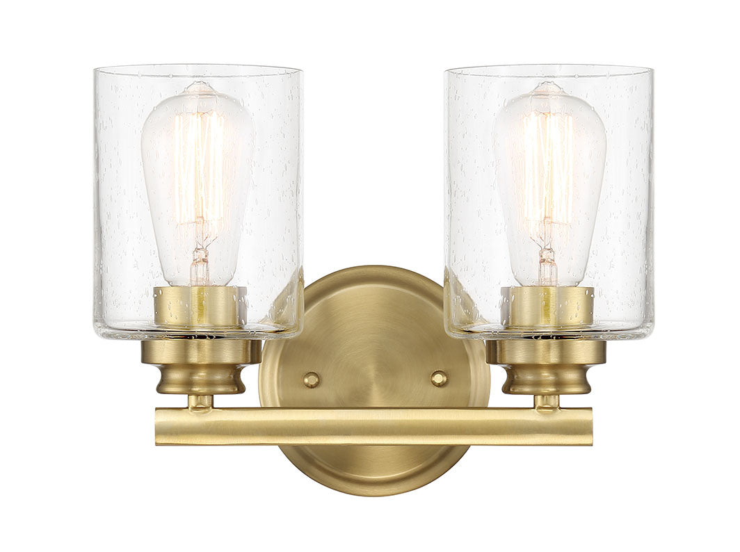 50502-SB - Bolden 2 Light 11" Wide Vanity Light - Satin Brass