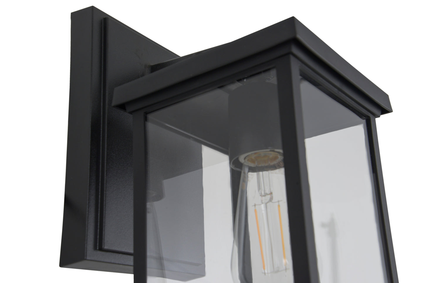 ZA2414-TB-C - Resilience Lanterns 1 Light 14" High Outdoor Wall Lantern - Textured Black