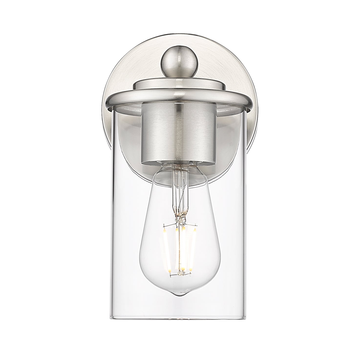 742-1S-BN - Thayer 1 Light Wall 9" Sconce - Brushed Nickel