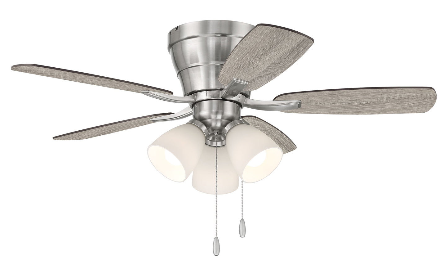 WHL42BNK5C3 - Wheeler 42 3-Light 42" 5 Blade Ceiling Fan with Light Kit - Brushed Nickel