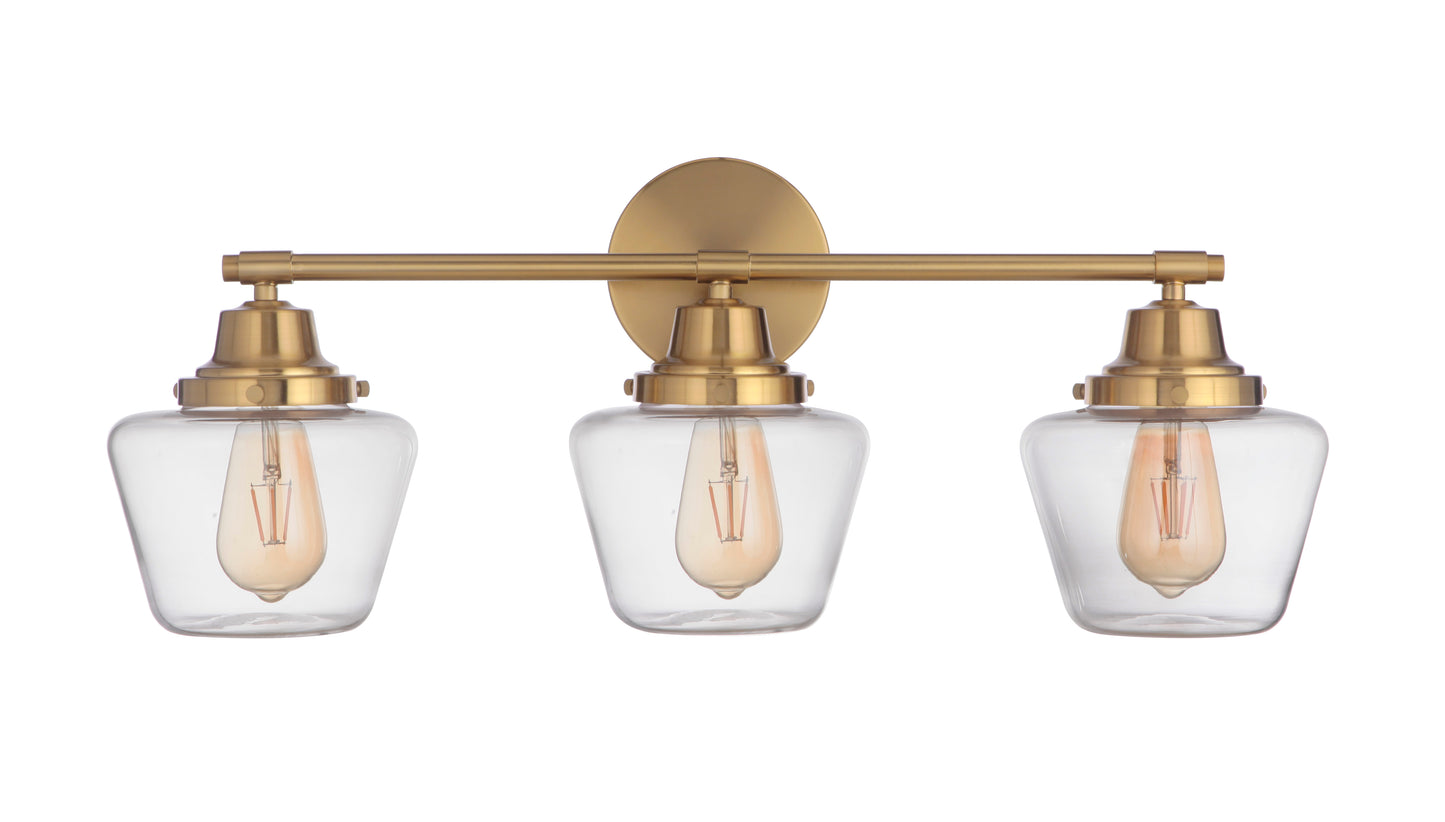 19528SB3 - Essex 3 Light 28" Wide Vanity Light - Satin Brass