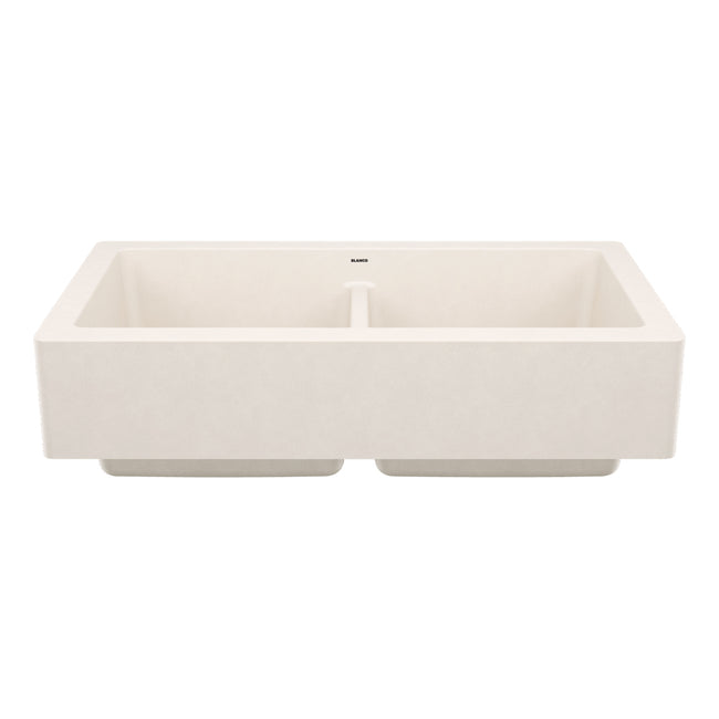527409 - 33" Vintera Double Bowl Apron-Front Farmhouse Sink - Soft White