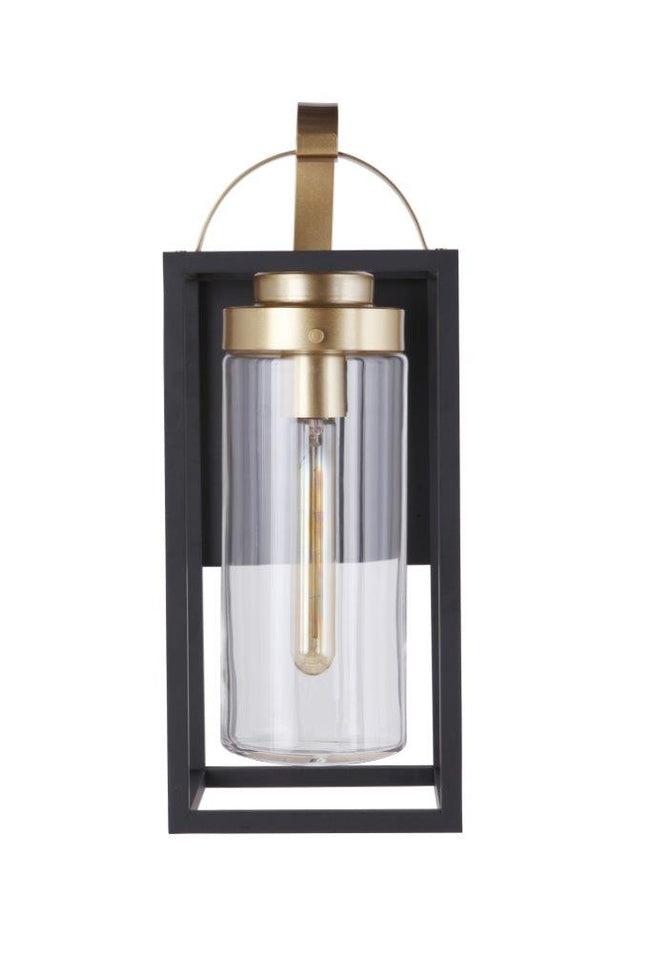 ZA4814-MNSB - Neo 1 Light 17" High Outdoor Wall Lantern - Midnight / Satin Brass