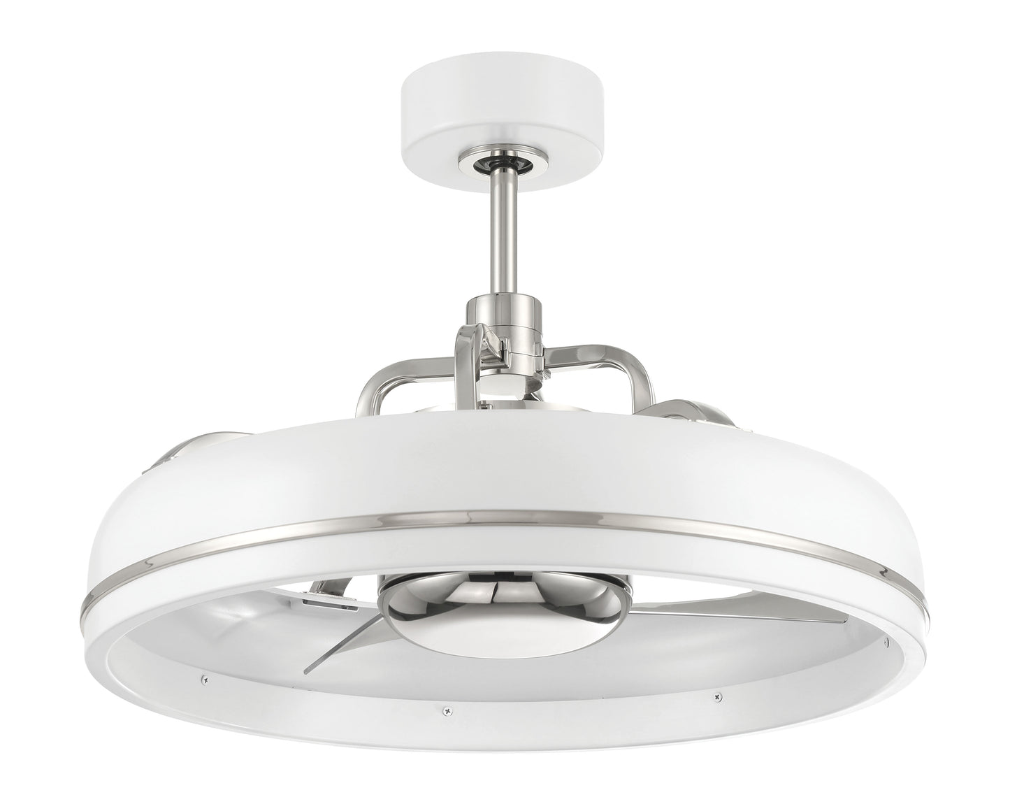 TYL24WPLN3 - Taylor 20" 3 Blade Indoor Outdoor Ceiling Fan with Light Kit - White / Polished Nickel