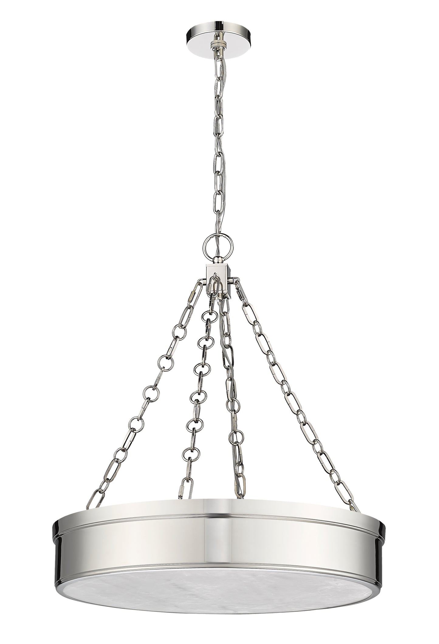 1944P22-PN-LED - Anders 3 Light 22" Chandelier - Polished Nickel