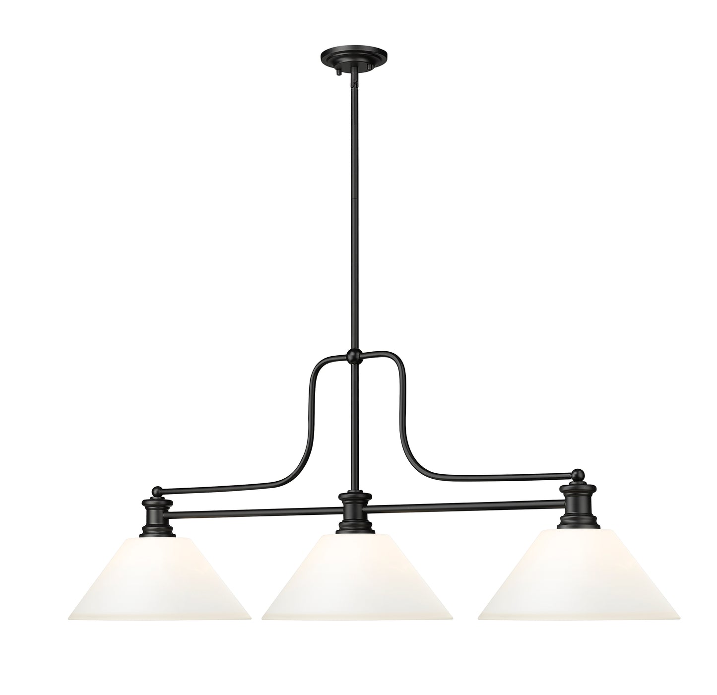 725-3MB-AMO14 - Melange 3 Light 52" Billiard - Matte Black