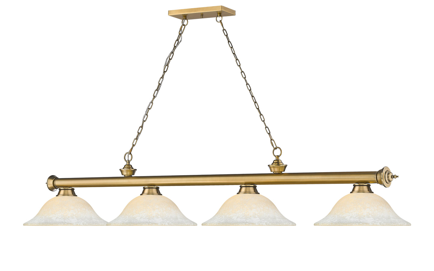 2306-4RB-WM16 - Cordon 4 Light 82" Billiard - Rubbed Brass