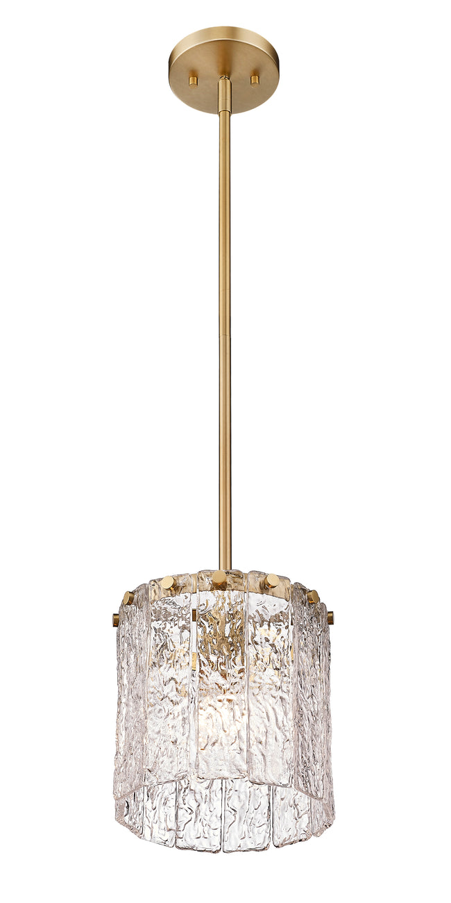1943P8-MGLD - Glacier 1 Light 8" Pendant - Modern Gold