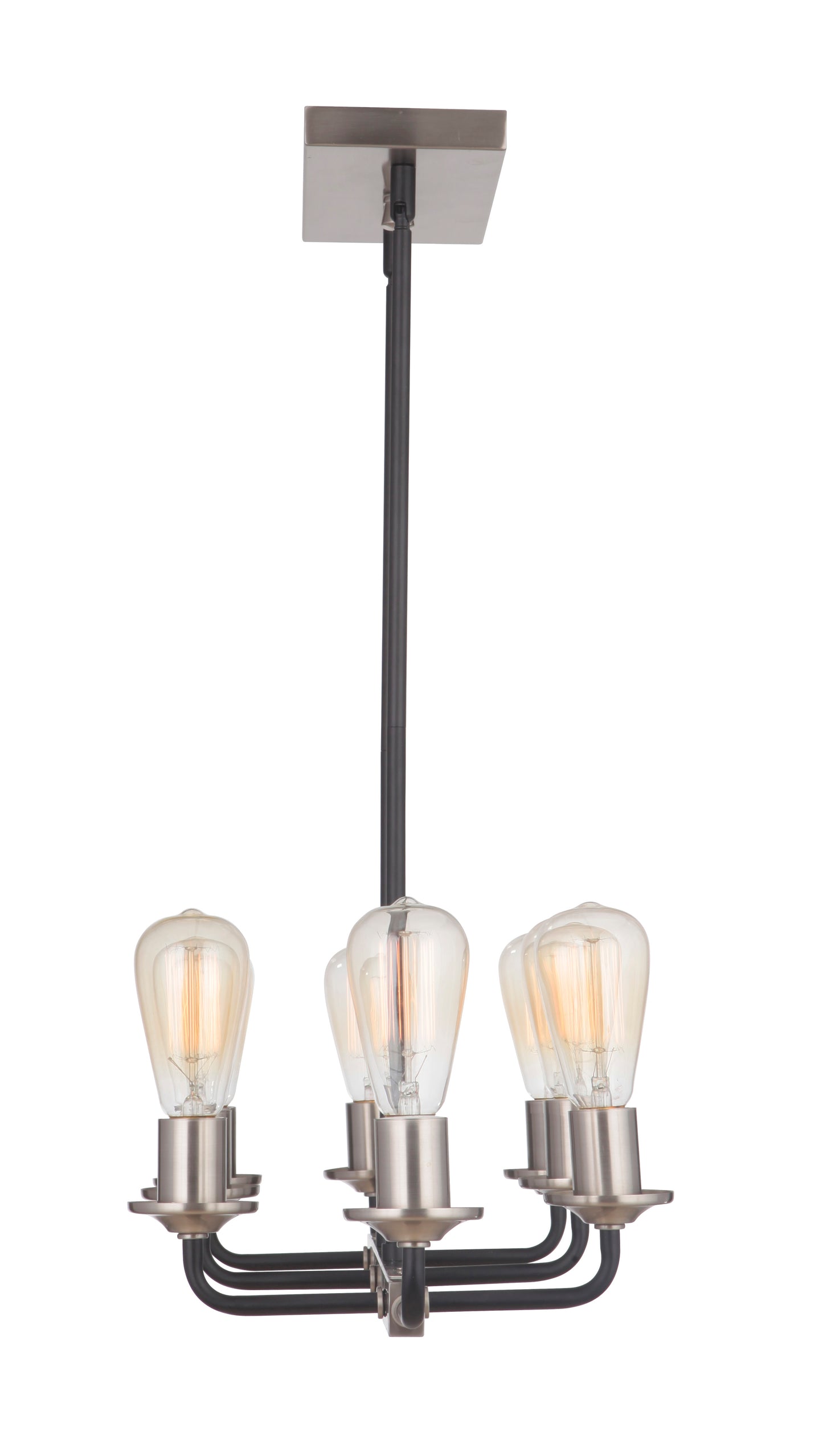 50378-FBBNK - Randolph 8 Light 11.5" Wide Island Light - Flat Black / Brushed Polished Nickel