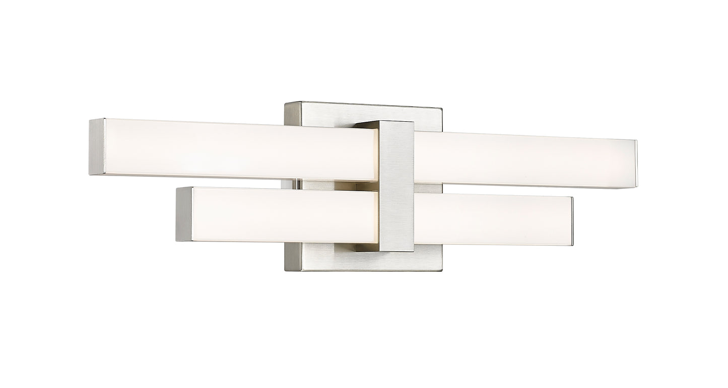 1008-18W-BN-LED - Zane 2 Light 18" Vanity - Brushed Nickel