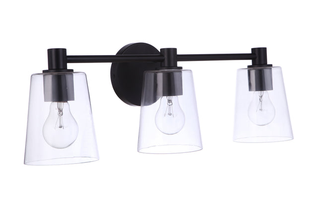 12623FB3 - Emilio 3 Light 23" Wide Vanity Light - Flat Black