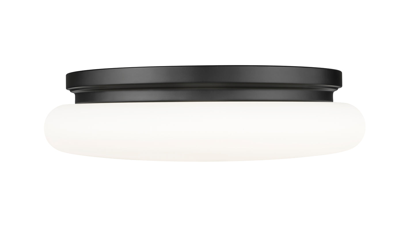 1025F16-MB-LED - Soleil 1 Light Flush 16" Mount - Matte Black