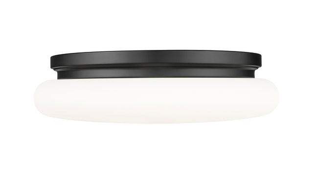1025F16-MB-LED - Soleil 1 Light Flush 16" Mount - Matte Black