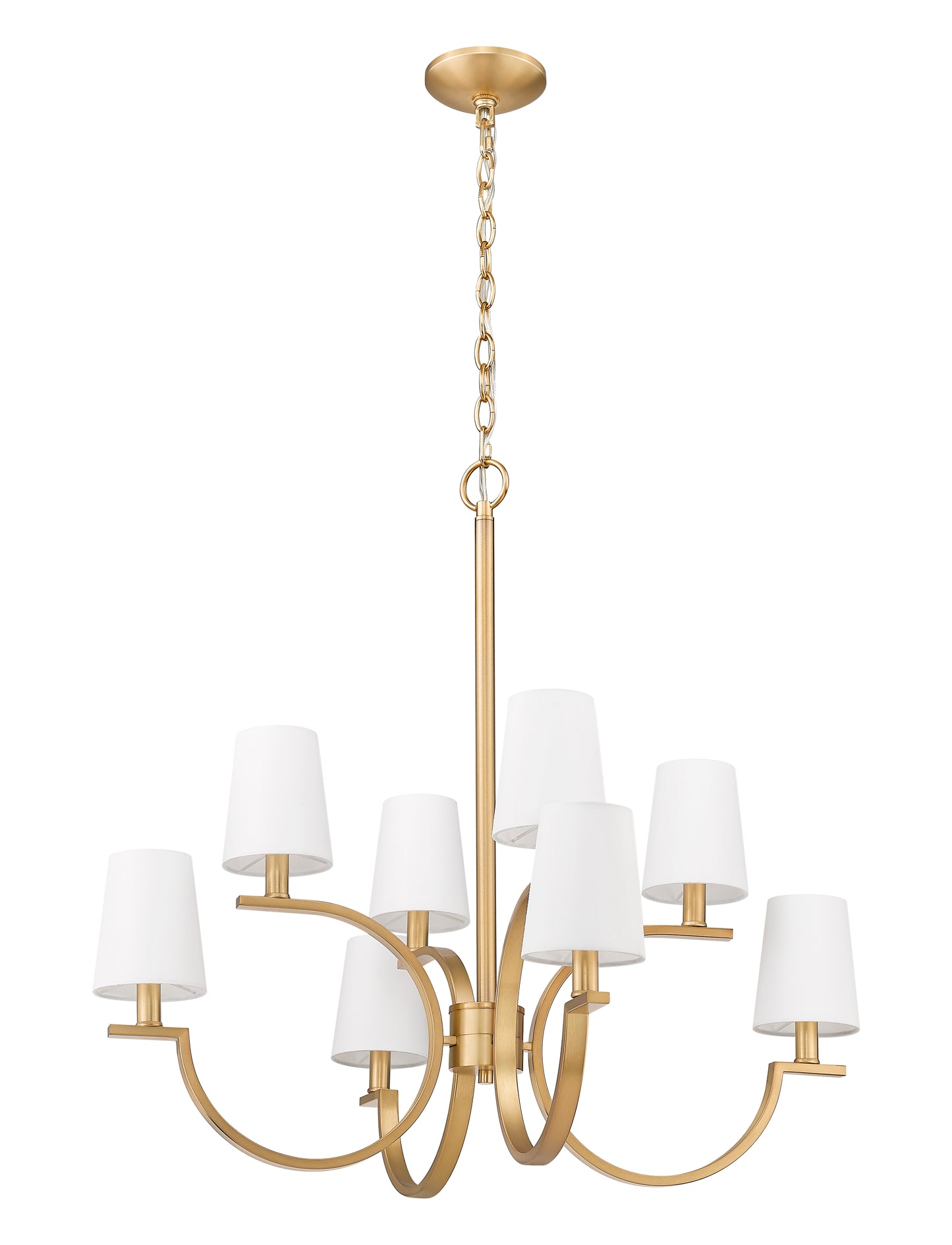 2016-8MGLD - Cordelia 8 Light 29" Chandelier - Modern Gold
