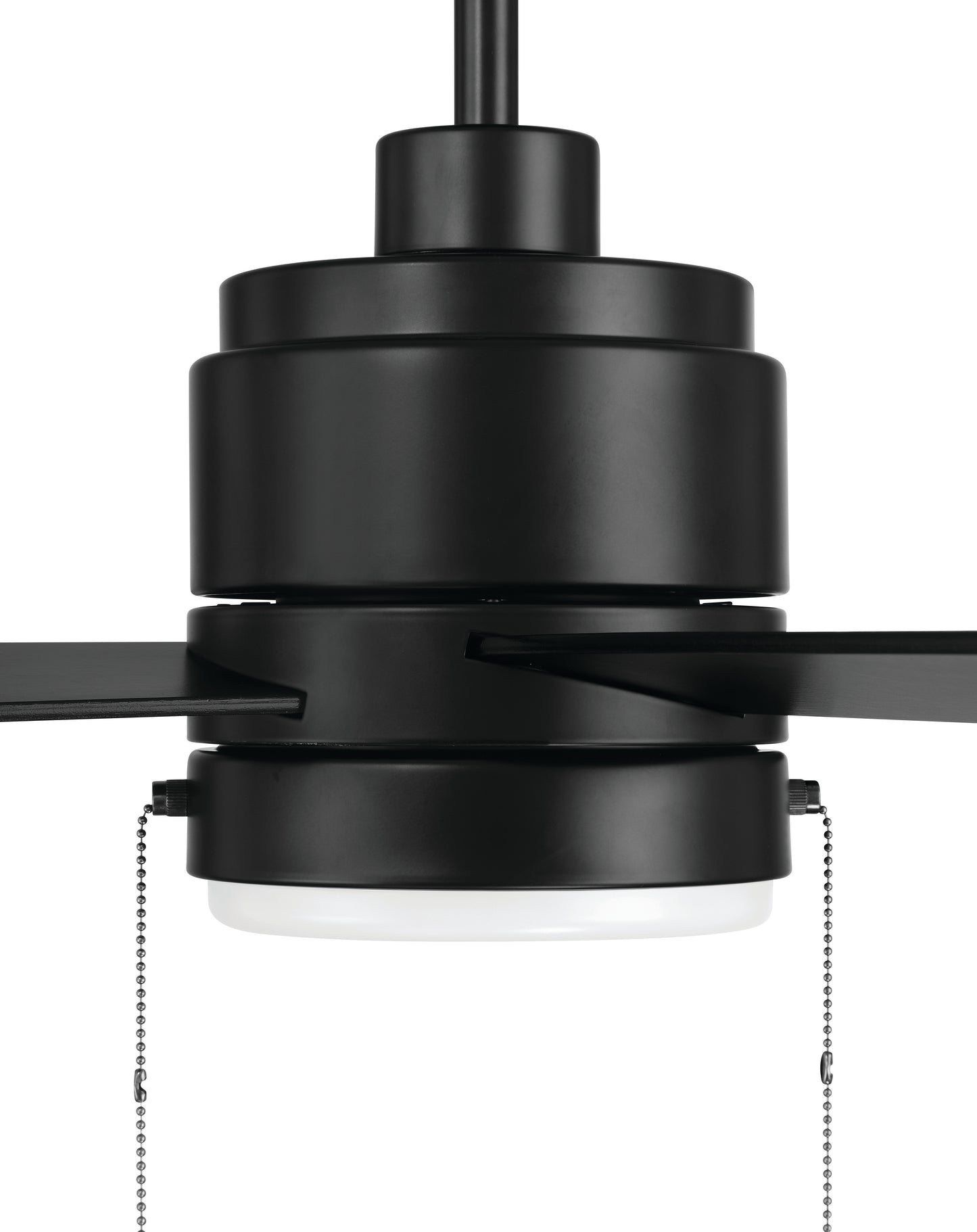MCY52FB4-PC - McCoy 52 4 Blade with Pull Chains 52" 4 Blade Ceiling Fan with Light Kit - Flat Black